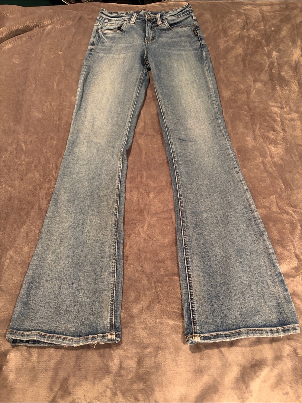 Silver Jeans Light Blue Flared Wide-Leg Jeans